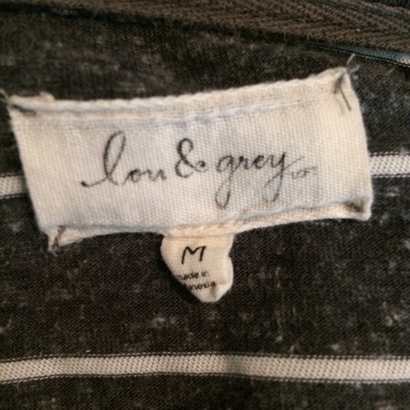 Lou & Grey Sweater Striped Hi-Lo sz Medium - Picture 6 of 7